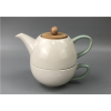 陶瓷白茶水壶套装 单色清装 陶瓷