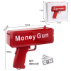 红色Money Gun喷钱枪+100张纸币 纸弹 手枪 实色 塑料