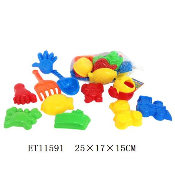 11pcs沙滩玩具 塑料