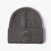 笑脸纯色毛线帽 中性 56-60CM 冬帽 90%聚酯纤维 10%羊毛