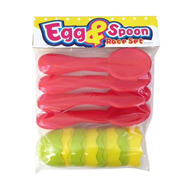 鸡蛋+勺子 仿真 实色 塑料