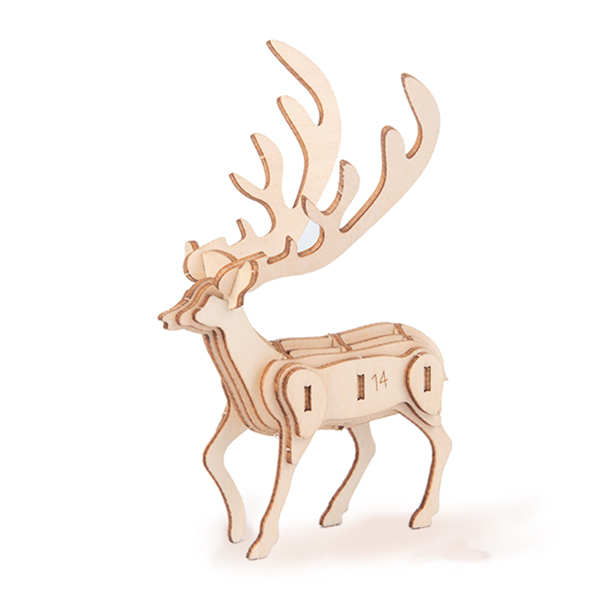 木制3D立体动物拼图组合 动物 木质