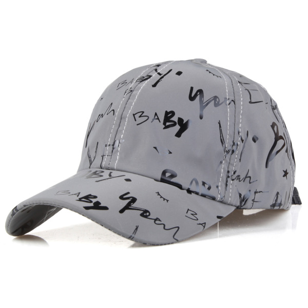 防水布帽子/反光字母帽 中性 55-60CM 棒球帽 100%聚酯纤维