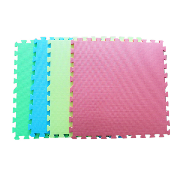 4片EVA拼图纯色地垫彩色地垫泡沫地垫  塑料