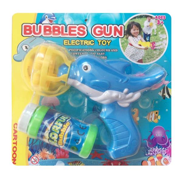 海豚泡泡枪带泡泡水 实色 塑料