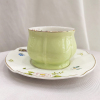 小号南瓜杯底咖啡杯（绿） 陶瓷