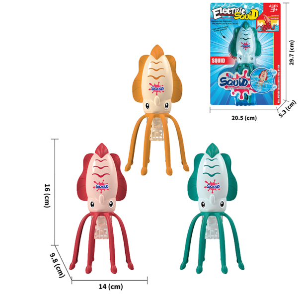 鱿鱼玩具 3色 电动 塑料