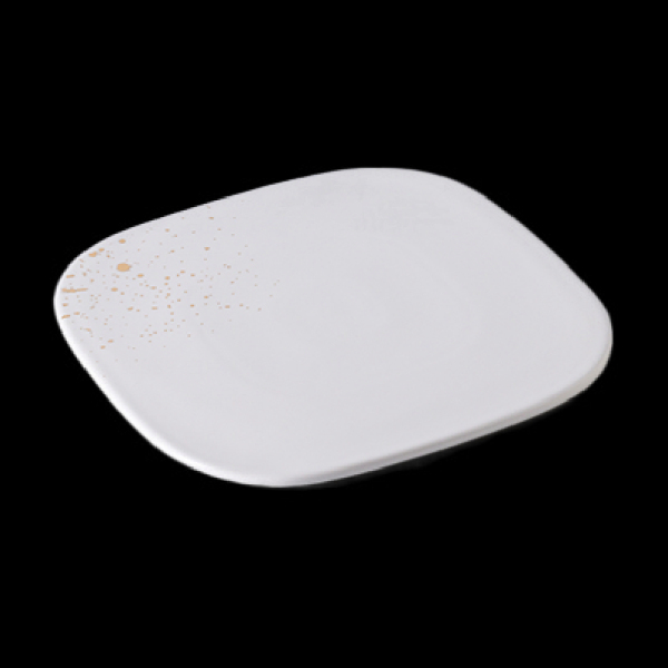 哑光白点11.75英寸正方陶瓷板 单色清装 陶瓷