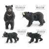 4(pcs)黑熊一家 塑料