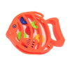 实色鱼型手拍铃黄,绿,橙,粉红4色 塑料