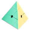 彩色魅龙金字塔魔方配说明书 三角形 3阶 塑料