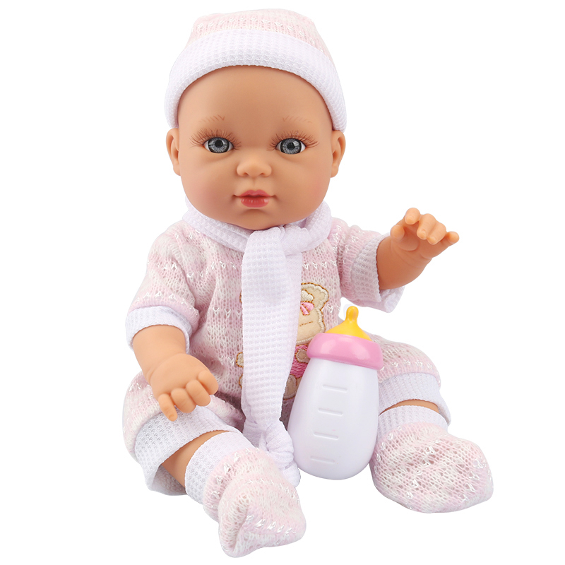 13寸 婴儿娃娃 声音 不分语种ic 包电 带奶瓶 2色【俄文包装】