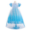 泡泡袖珍珠网纱公主裙 100%聚酯纤维 女童 100-150CM 短袖