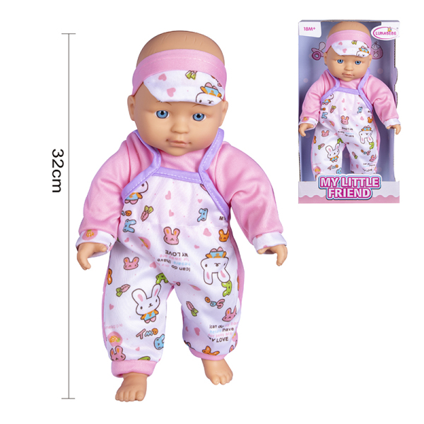Cotton body fixed-eye doll