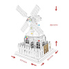 彩绘荷兰风车屋拼图 建筑物 纸质