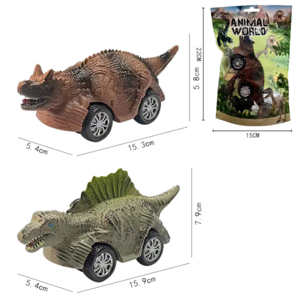 2款式仿真恐龙双惯性四驱越野车 惯性 塑料