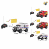 3款消防车 遥控 4通 包电 黑轮 塑料