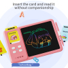 粉色112张卡片224面内容兔子绘画手写板益智早教卡片机二合一（3.7V锂电包电）typc-c快充 电动 卡通造型 LCD 声音 英文IC 包电 学习 塑料