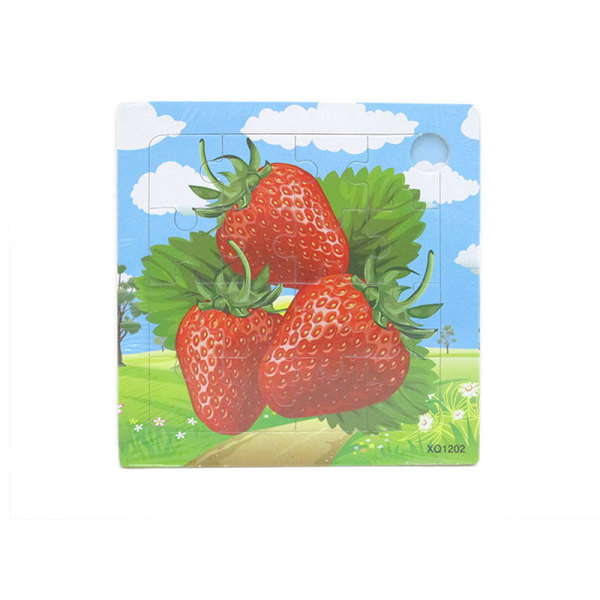 16片木制草莓拼图 木质