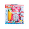 可爱小兔电话 电动 卡通 声音 不分语种IC 塑料