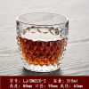 玻璃威士忌洋酒白兰地异形树皮纹杯【315ML】 单色清装 玻璃