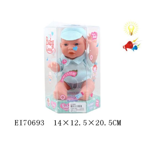 6款10寸塑胶表情娃娃带灯光,IC 声音 不分语种IC 塑料