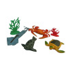 4只庄海洋动物套(中文包装) 塑料