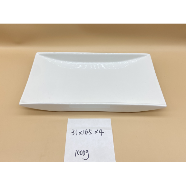 白色瓷器餐盘
【31*16.5*4CM】 单色清装 陶瓷