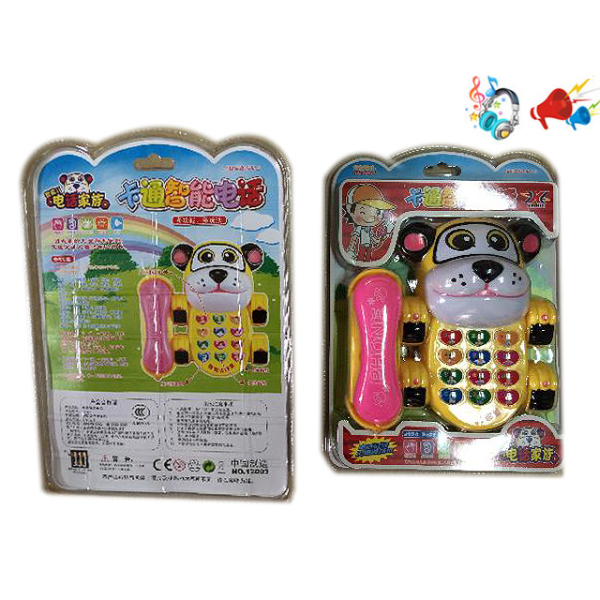 卡通智能电话(中文包装) 电动 卡通 声音 音乐 不分语种IC 塑料