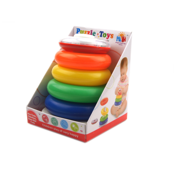婴儿彩虹叠叠乐 圆形 塑料