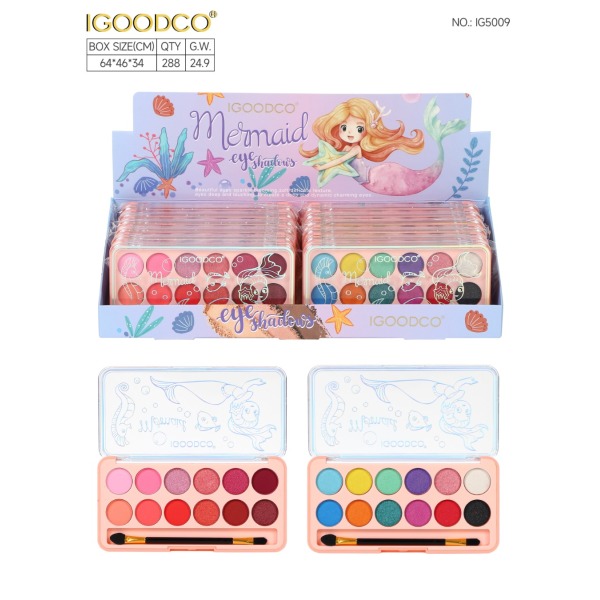 12PCS 2款式 眼影套装 24 盒装 展示盒 塑料