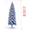 210CM1260头蓝色尖头植绒圣诞树 塑料