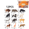 12PCS 12款式野生动物 塑料