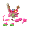 2只庄小娃娃带手推车,滑板车,滑板,溜冰鞋,安全帽,树 3寸 塑料