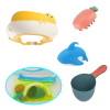 4pcs洗浴组合（洗头杯+洗浴刷+搪胶鲨鱼+洗浴帽） 塑料