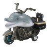 12PCS 2款海洋动物摩托车 惯性 2轮 黑轮 塑料