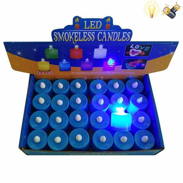 24PCS LED灯电子蜡烛带包电 塑料