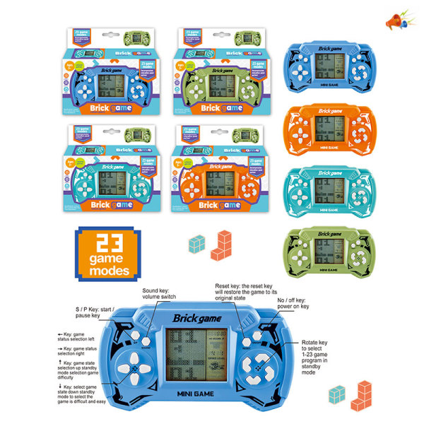 俄罗斯方块游戏机 4色 声音 英文IC 塑料