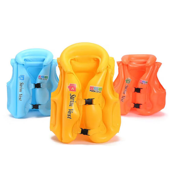 小号充气游泳衣-救生衣 3色 塑料