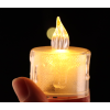 24PCS 透明闪光电子蜡烛2号