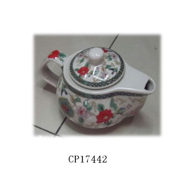 花鸟小茶壶 陶瓷