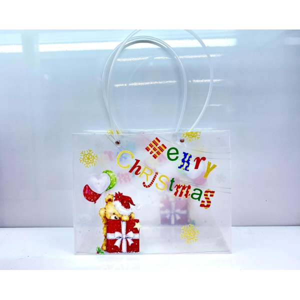 10PCS 圣诞礼品袋 单色清装 塑料