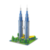 2390pcs马来西亚双子塔积木 塑料