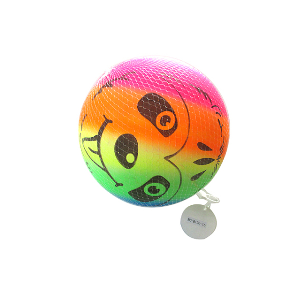 9寸动物脸彩虹充气球 塑料