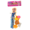 4款式喷彩身公主娃娃带甜品套 11.5寸 塑料