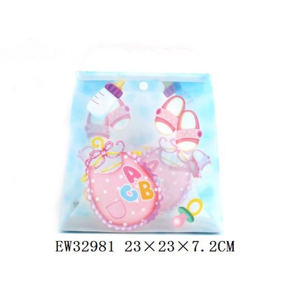 小号婴儿用品环保梯形礼品袋(12pcs/opp) 塑料
