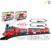 2款式喷雾圣诞古典蒸汽火车轨道套装 电动 灯光 音乐 不分语种IC 塑料