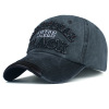 刺绣BLACK/字母图案帽 男人 54-60CM 棒球帽 100%棉