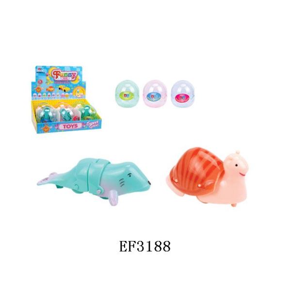 6PCS 蜗牛,海豚 上链 塑料