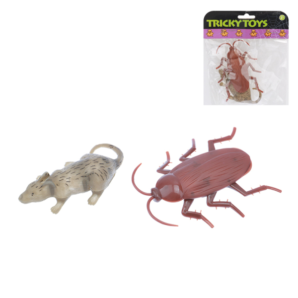 爬玻璃老鼠+蟑螂 塑料